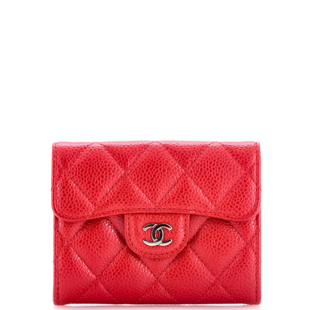 Chanel Classic Flap Card Case Quilted Caviar